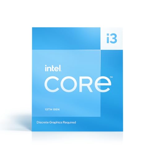 Intel® Core™ i3-13100F, procesador para equipos de sobremesa, 4 núcleos (4 P-cores + 0 E-cores) 12 MB de caché, hasta 4,5 GHz