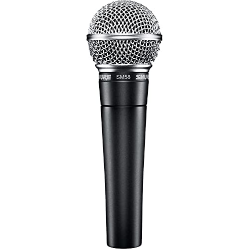 Shure SM58-LC El micrófono de Voz dinámico está diseñado para el Uso Profesional en Voces en actuaciones en Vivo, Refuerzo de Sonido y grabaciones de Estudio - No se Incluye el Cable (SM58-LCE)