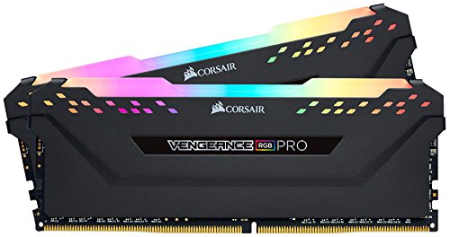Corsair Vengeance RGB Pro 32 GB (2 x 16 GB) DDR4 3600 MHz C18, Kit de Memoria de Alto Rendimiento (AMD optimizado), Ordenador de escritorio, Negro